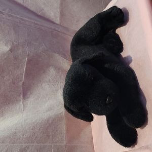 Black Labrador Dog Stuffed Animal 15 inches spread out.